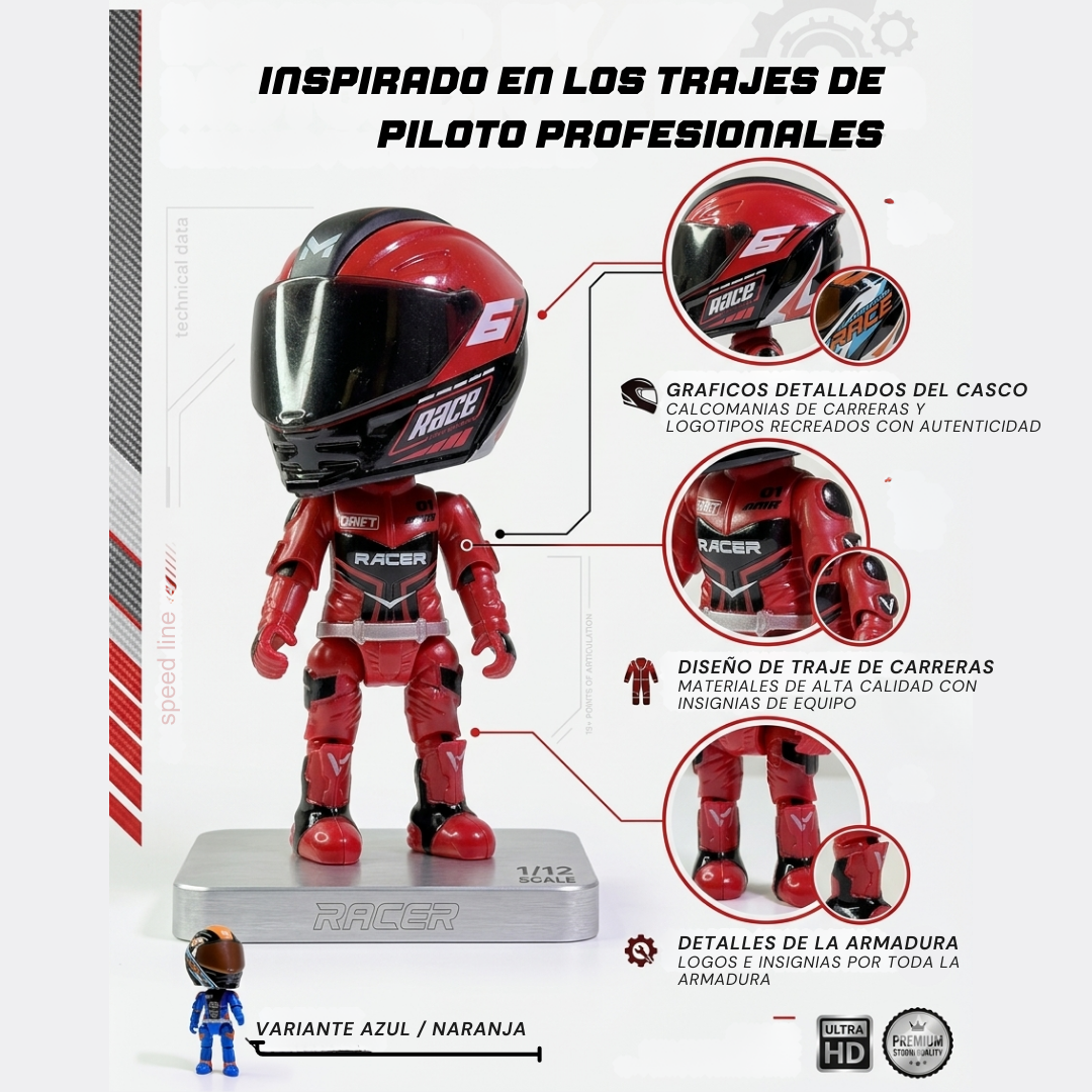MotoMorph™ Motorcycle Helmet that Transforms into a Figure