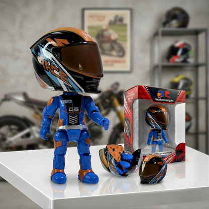 MotoMorph™ Motorcycle Helmet that Transforms into a Figure